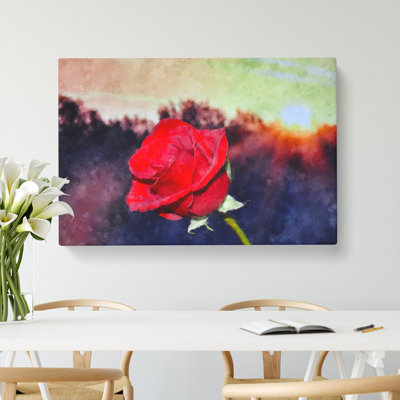 Red Rose Flower Vol.9 - Wrapped Canvas
