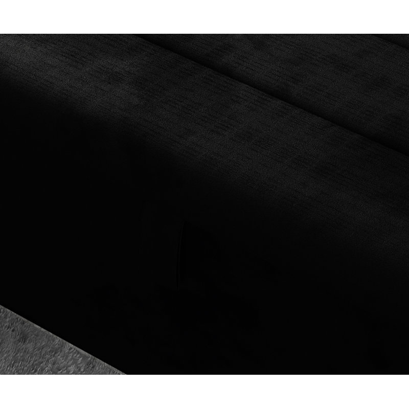 Airiona 102cm Wide Rectangle Striped Standard Ottoman with Storage, Matte Black