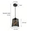 1-Light Black Metal Mesh Modern Pendant Light
