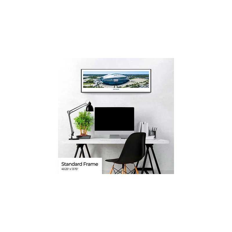 NFL Football Stadiums Framed Panoramic Pictures, 13.75" H x 40.25" W x 0.88" D, White