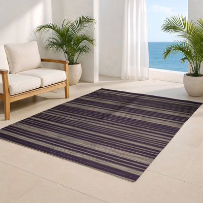 Tapis intérieur / extérieur mauve HorizontalStripes