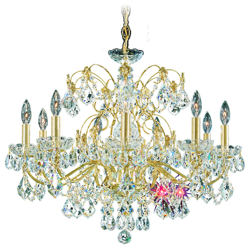 Century 9 - Light Chandelier, Heirloom Gold