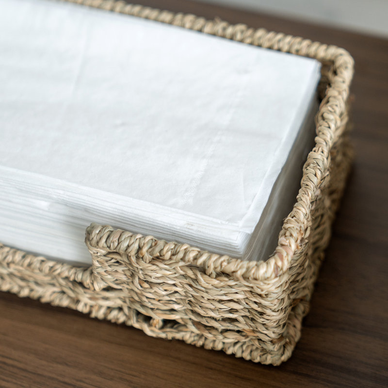 Wicker Napkin Baskets, Seagrass Napkin Holder for Bathroom, Kitchen, Living Room