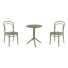 Ensemble bistro 3 pièces avec chaises empilables l 23,6 po Farrah
