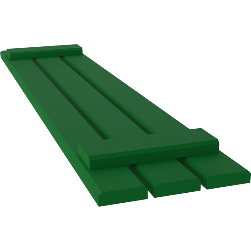 Volets de planche-n-lattes (par paire) Americraft (2 lattes), Vert viridien, 11 1/2", 77"