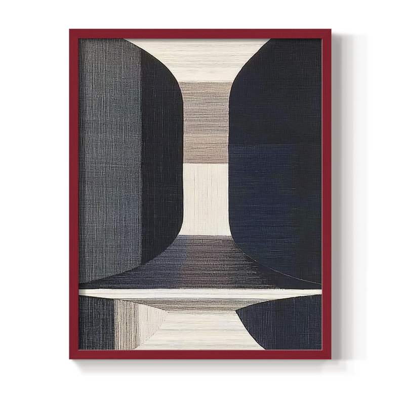 "ABSTRACT Series DCLX" par J Paul, H 11 po x l 9 po, Rouge