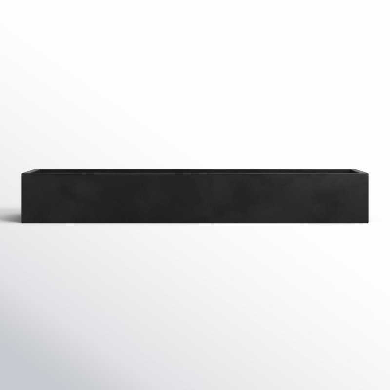 Connoisseur Handmade Planter Box, 4" H x 27.5" W x 6" D, Black