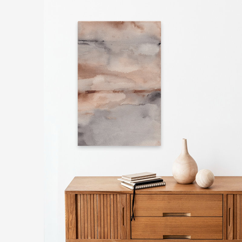 Tides Of Terra No. 1 - Abstracts Minimalist Ensembles, art gris, H 24 po x l 16 po