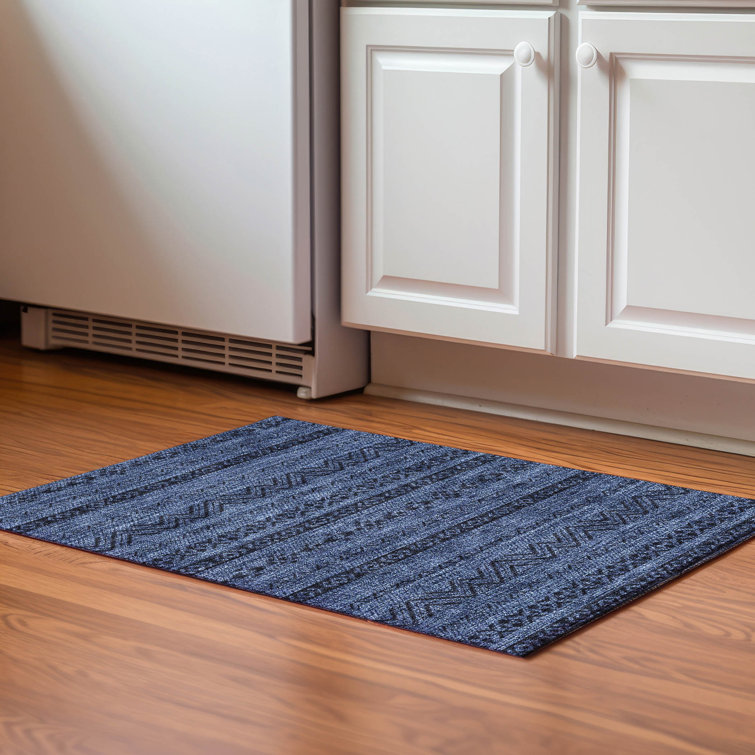 Premium Machine Washable Prisco Navy Rug