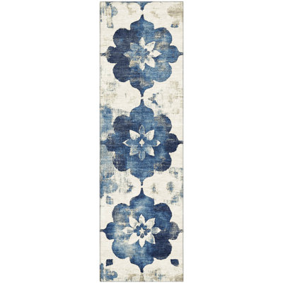 Premium Machine Washable Jacquez AMF1802 Floral Rug