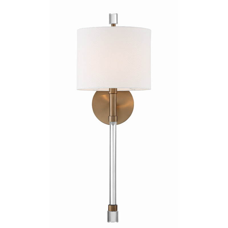 1 - Light Dimmable Armed Sconce, Gold