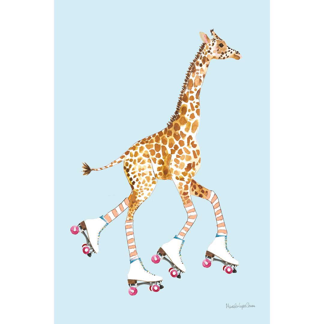 Leinwandbild Giraffe Joy Ride II von Mercedes Lopez Charro