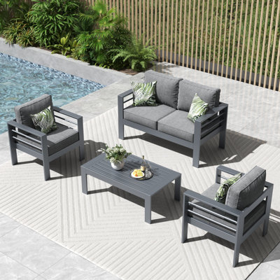 Alturas Standalone Product 4 Piece Sofa Seating Group With Cushions