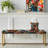 Eclectic Multicolor Ink Carnival - Eclectic Upholstered Gold Bench