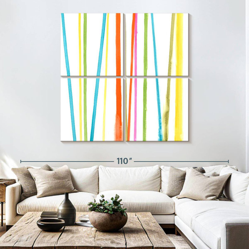 Cabana Stripes I, 74" H x 74" W
