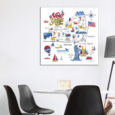 New York State No Bp by Farida Zaman - Wrapped Canvas Print