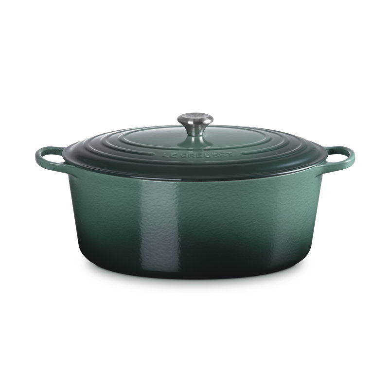Le Creuset Enameled Cast Iron Signature Oval Dutch Oven, 15.5 Qt. -, Green