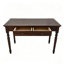 Bureau de 119 cm (47 po) en bois massif avec 2 tiroirs, style campagnard français, fini noyer