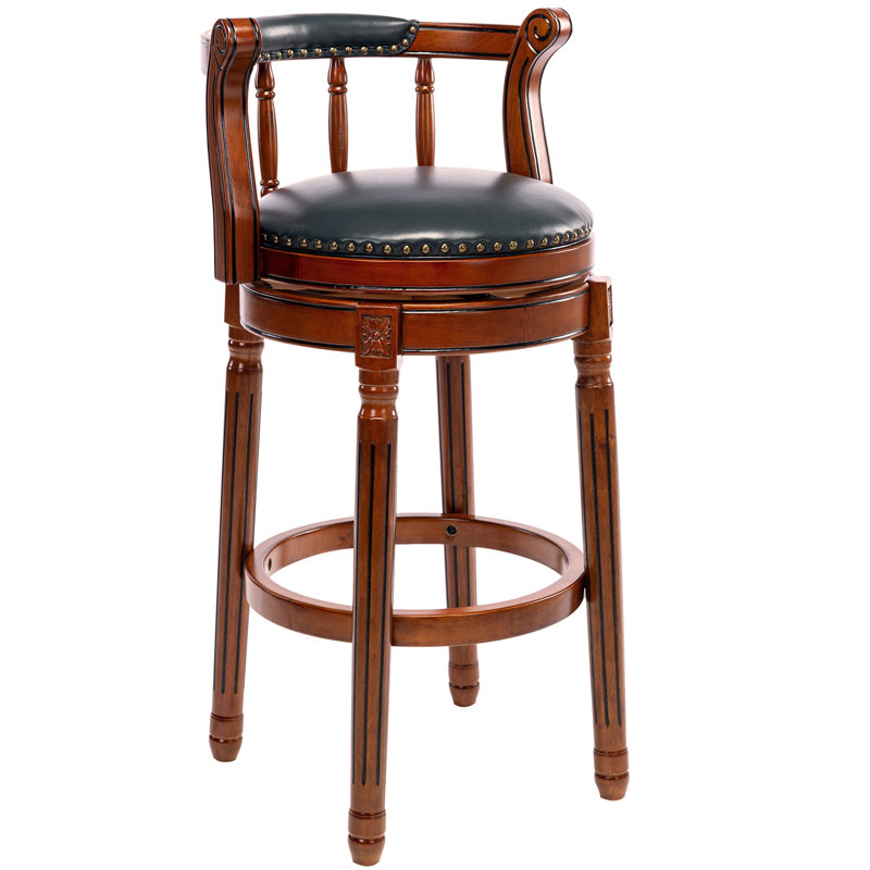Tabourets de bar à hauteur de siège en bois (1pc), Tabouret de bar (siège d'une hauteur de 29,5 po), Bleu