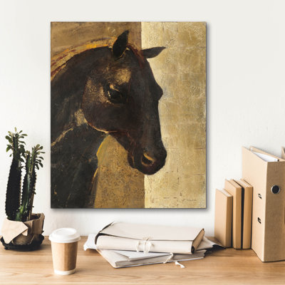 Cheval de Troie «I Gold» par Albena Hristova, art mural sur toile, 20 po x 24 po