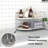 2 Tier Kitchen Spice Rack Vertical Shelf, Corner Storage Rack, Silver