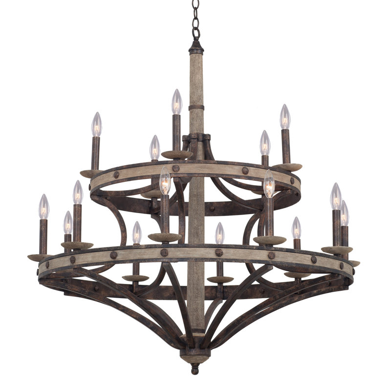 Coronado 15 LT Florence Gold Tiered Chandelier Kalco