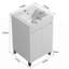 Trépied blanc 20 po avec lavabo en céramique