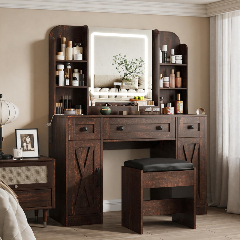 Coiffeuse Kahala, Brun