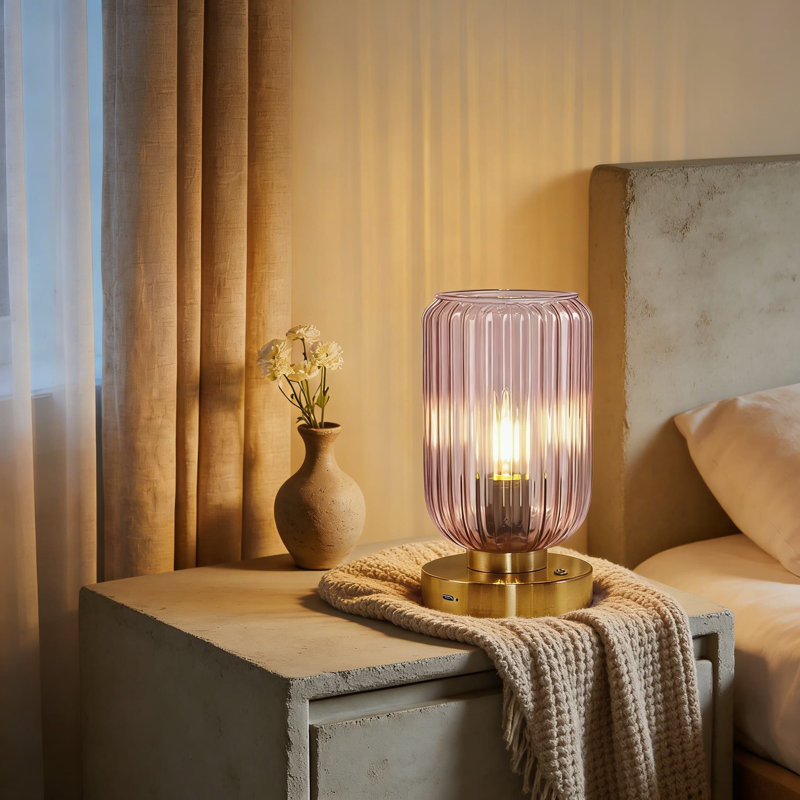 Lampe de table tactile rechargeable avec gradation continue, lampe de table de chevet à pile sans fil pour la chambre à coucher, le salon, le bureau, ampoule DEL incluse