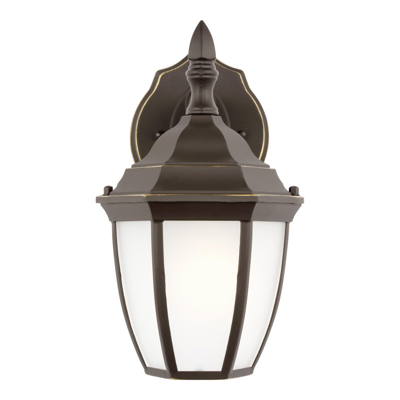 Bakersville Small One Light Outdoor Wall Lantern from Generation Lighting , No, Antique Bronze, Glass