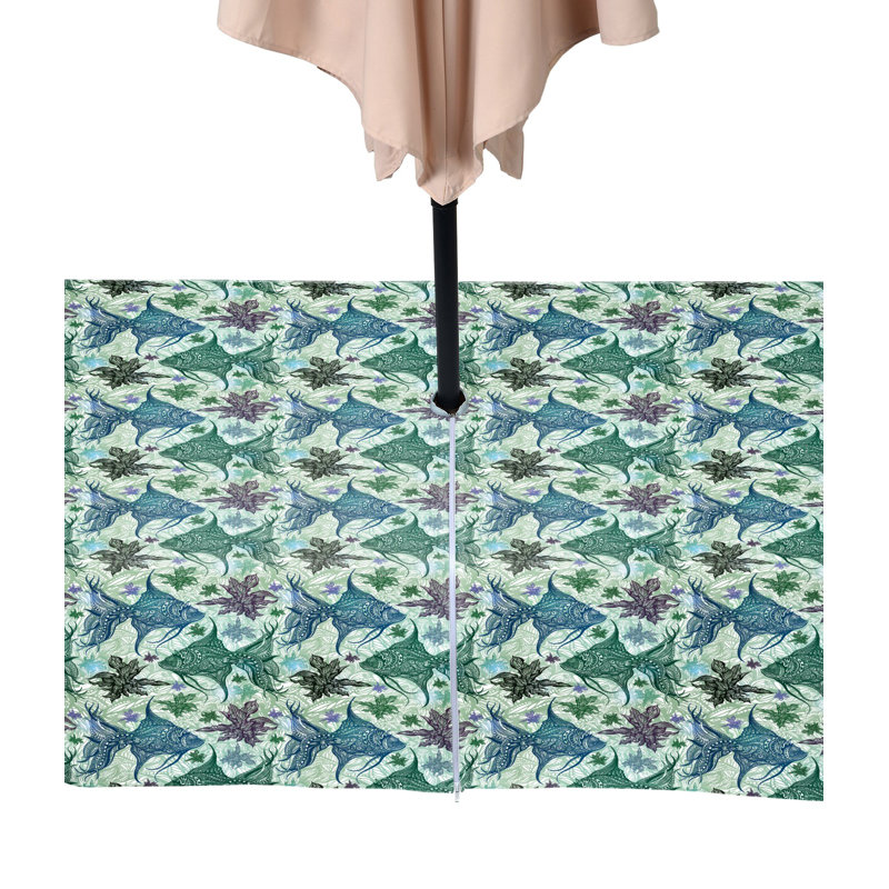 Geometric Tablecloth, Green, 104" x 60"