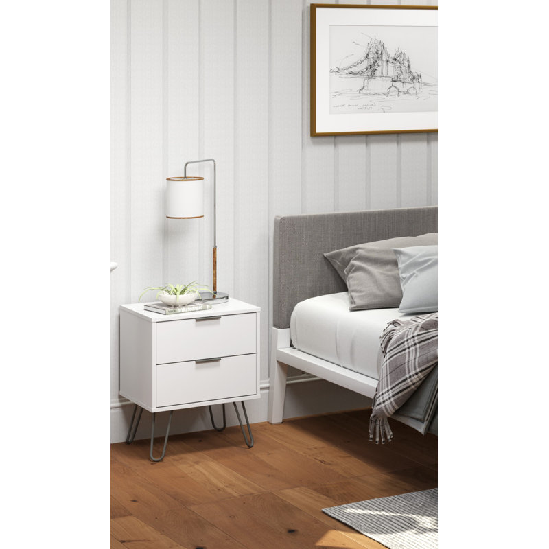 Landyn 2 Drawers Bedside Table