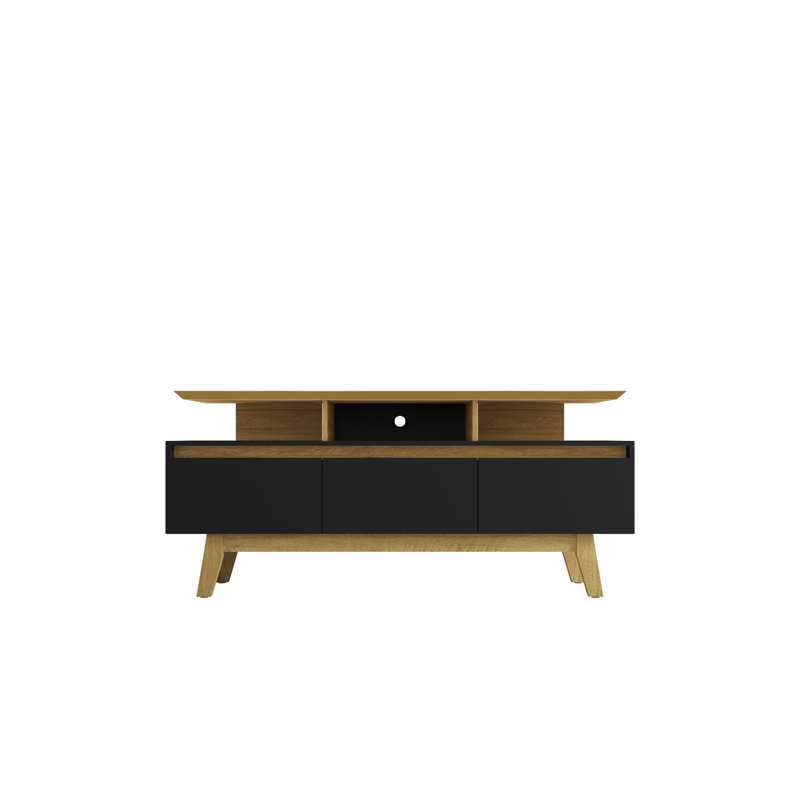 Mapleton TV Stand for TVs up to 70", Black/Cinnamon