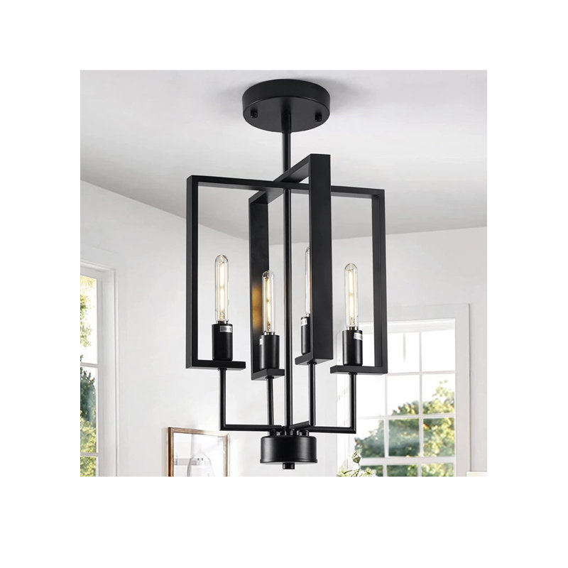 Sirac 4 - Light Square/Rectangle Pendant, Black