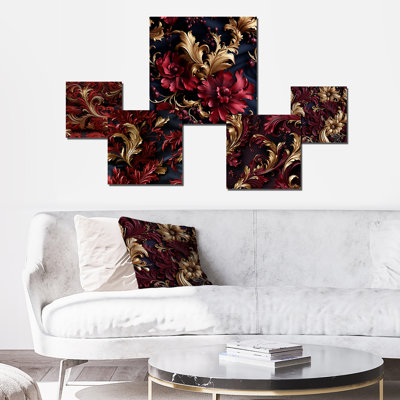 Bude - Damask Wall Decor Set Of 5