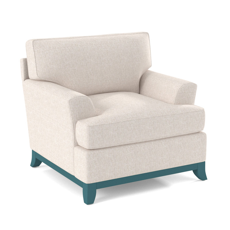 Oaks Way Armchair, White Sugar Performance; 0863-91, Nickel