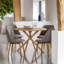 Round Solid Wood Base Dining Table