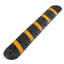 Caoutchouc Speed Bump 72 x 11,8 x 1,8 po 1 paquet de 2 rampes de protection de câble noir / jaune avec capacité de 22 000 lb et vis d'extension