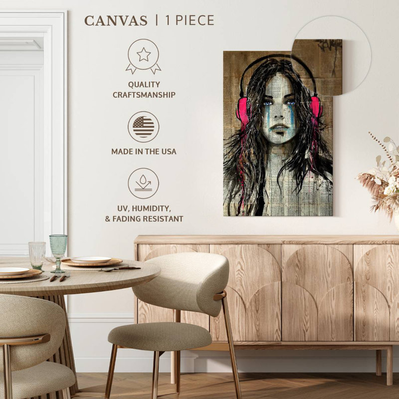 Leisha Wired For Sound, 51" H x 34" W