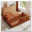 Canapé-lit convertible en velours côtelé avec coussin cylindrique Corduroy-1903176728