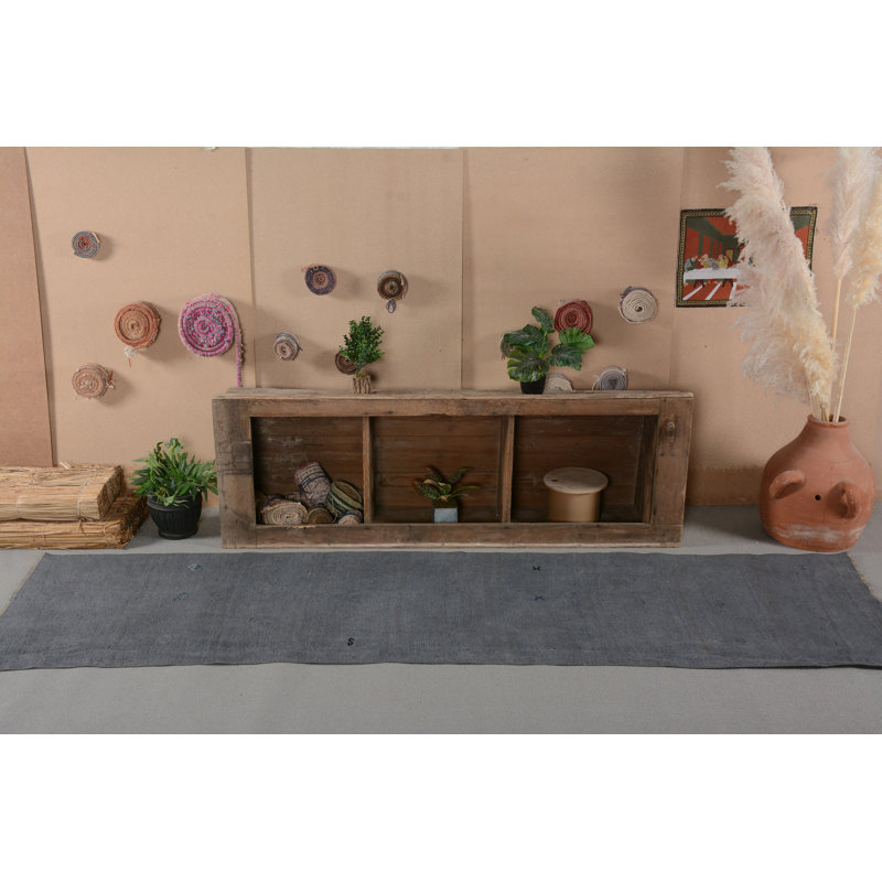 Tapis modernes, tapis froid bronze, tapis turcs, tapis tissé à plat, tapis rétro, tapis de couloir 2,7 x 10,1 pi
