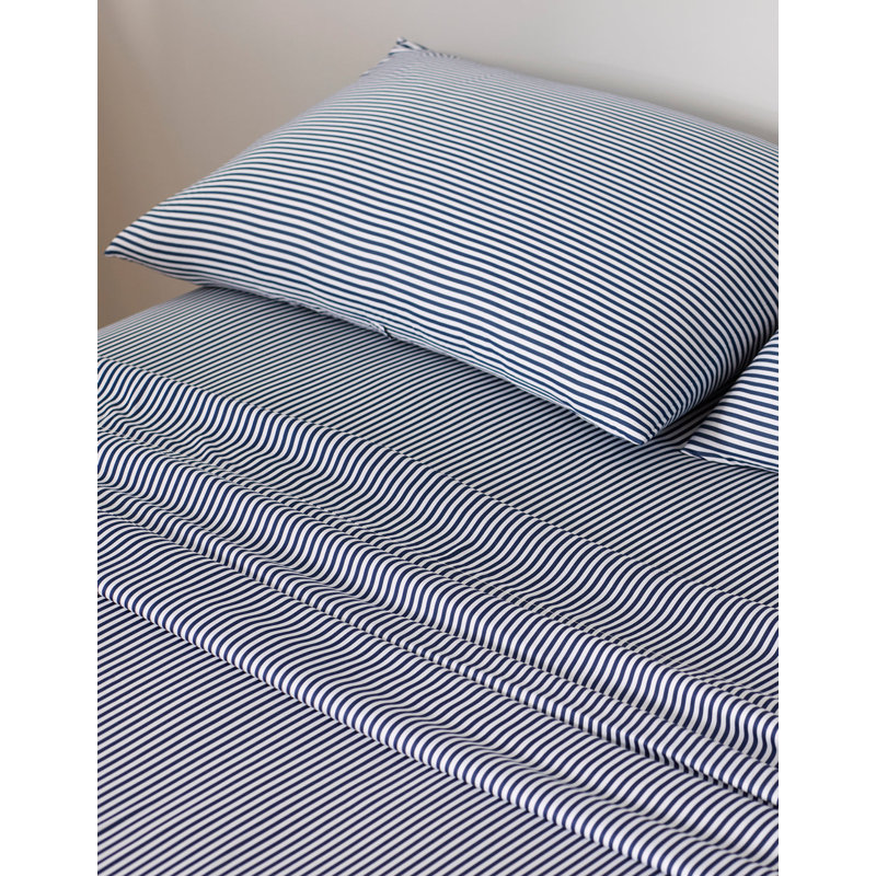 Bamboo Pillowcases, King Pillowcase, Classic Stripe in Pacific