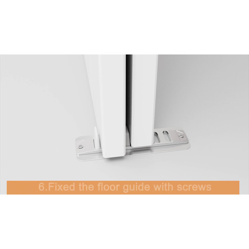 White 60 x 80 Frosted Glass Sliding Closet Door