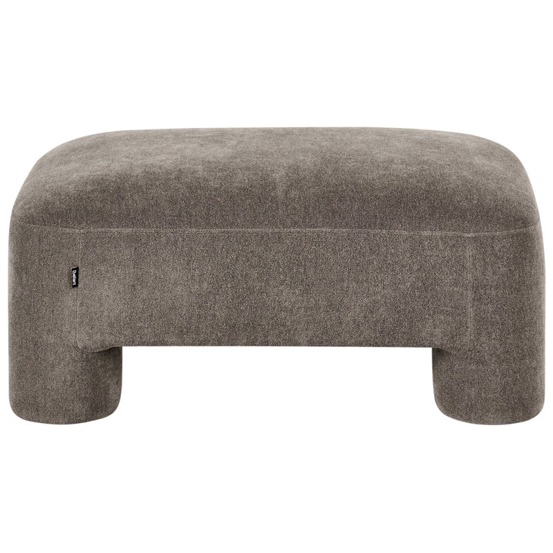 Taquil 100 cm W Fabric Rectangle Ottoman, Brown, Brown