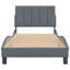 Cadre de lit sans matelas Hanko velours gris foncé 80 x 200 cm-753685145