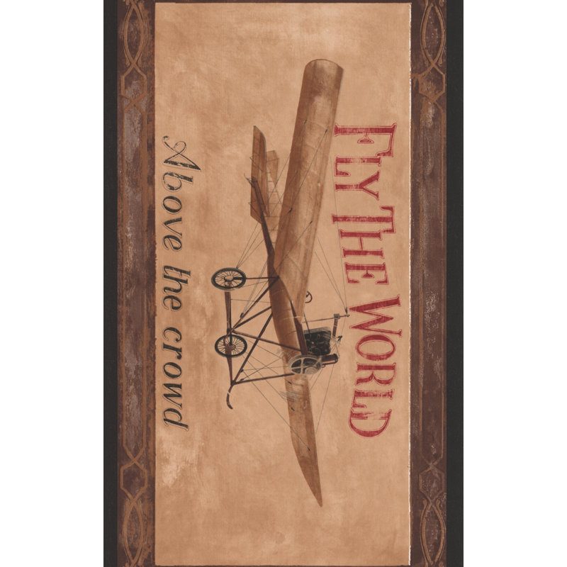 Bordure de papier peint rétro L 15 pi x l 7 po