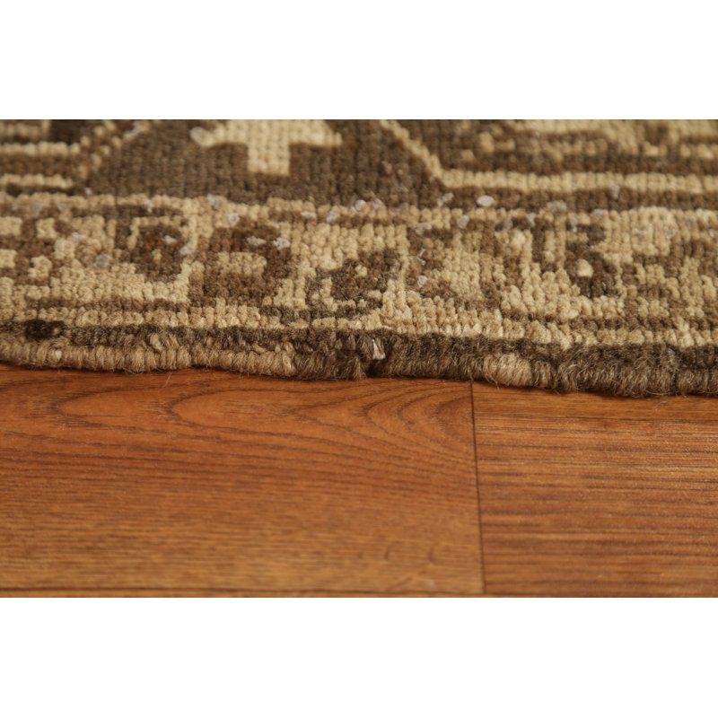 Tapis en laine à motif persan Heriz en laine noué à la main 9 x 12
