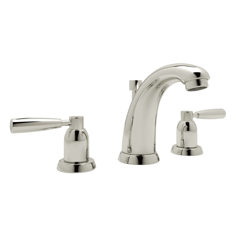 Holborn Widespread Lavatory Faucet, Polished Nickel, Lever