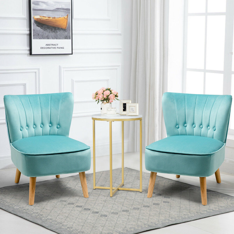 Fauteuil de chambre en velours de 21 po de largeur Tisdale, Velours vert