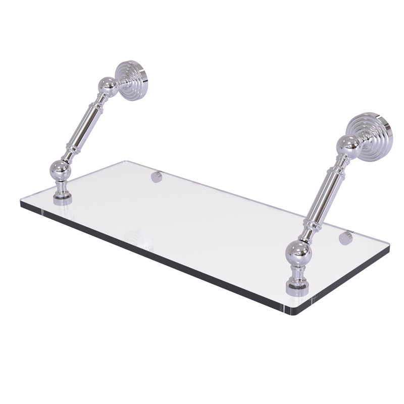 Tablette flottante Beresford, Chrome poli, H 7,3 po x l 18 po x P 8 po